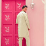 Pistachio Green Kurta Shalwar - Image 5